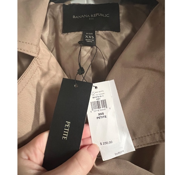 NWT Banana Republic Petite Trench - Picture 5 of 5
